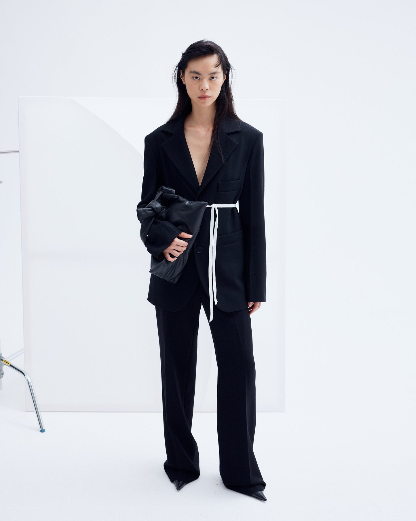 CARA wearing Black Unisex Blazer