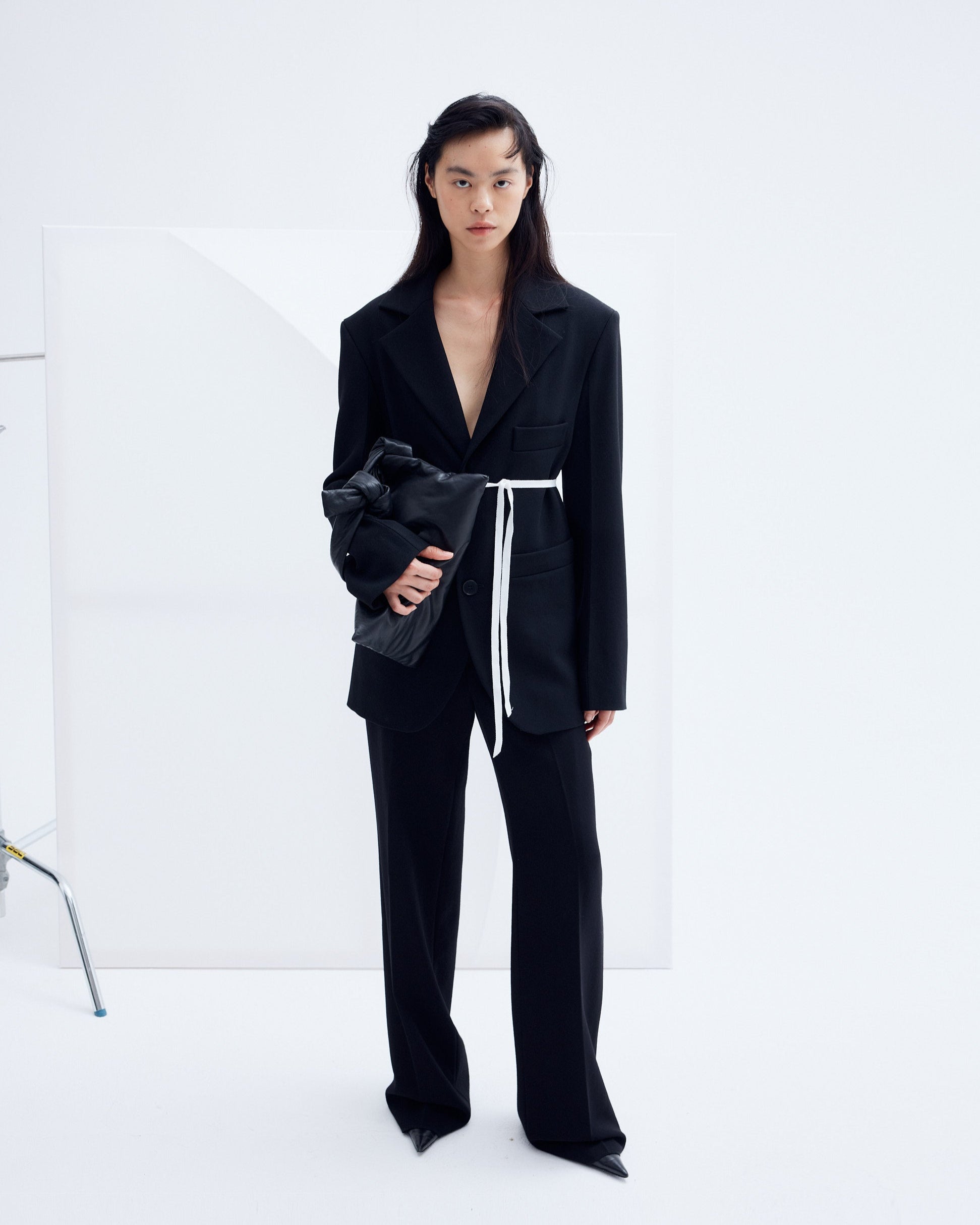 CARA wearing Black Unisex Blazer