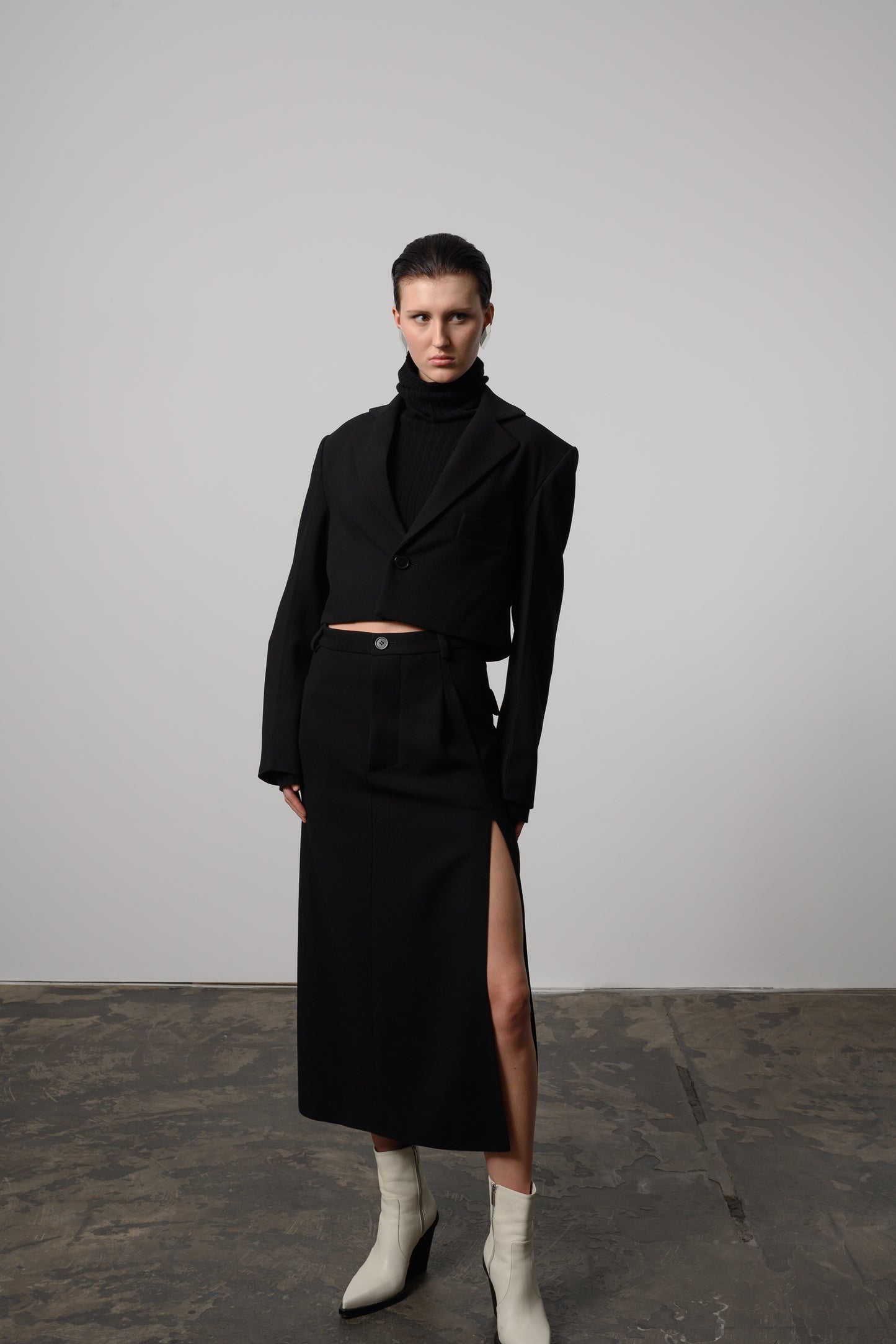 Slit Midi Skirt