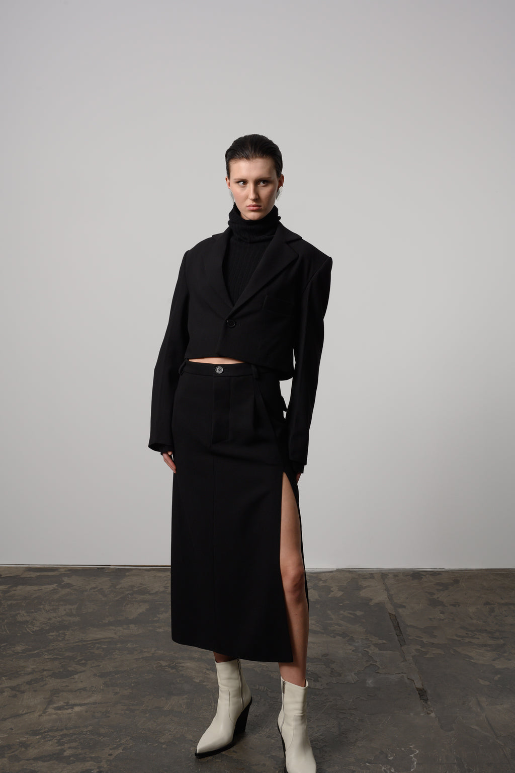Slit Midi Skirt